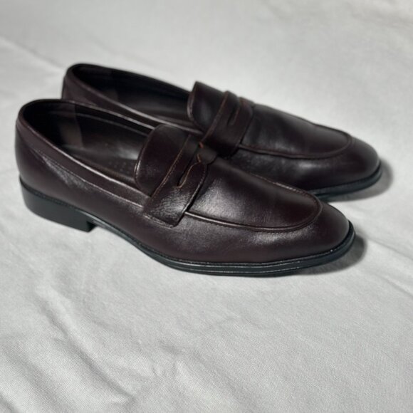 Express Dark Brown Leather Penny Loafers (Size 10.5) - Picture 4 of 8